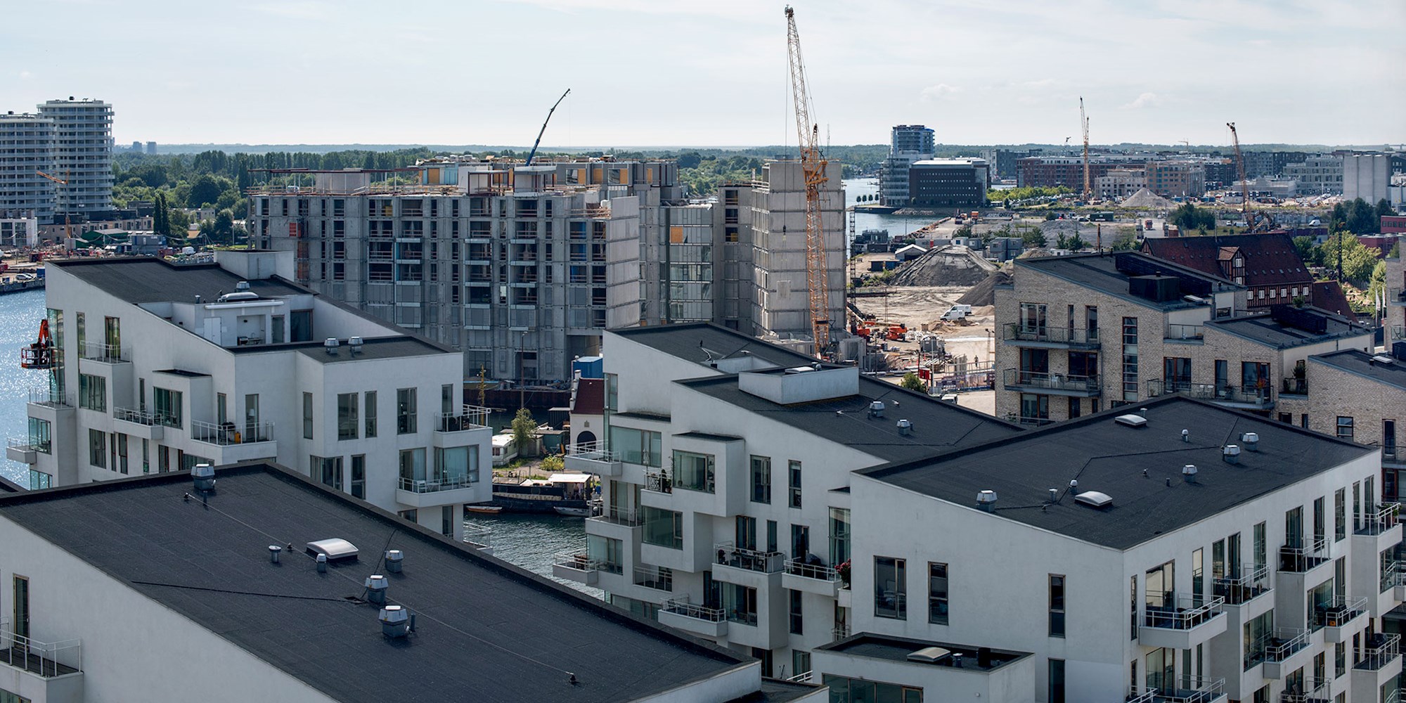 Lejlighedskomplekser under konstruktion